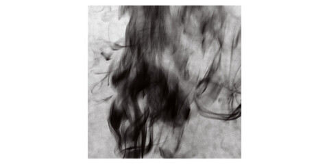 : Swirling Black Smoke Brush PNG - Dynamic Ink Cloud Overlay for Dark Backgrounds & Atmospheric...
