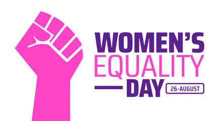 women’s equality day background, banner or poster design template. observed every year in August. Holiday concept. Use to any Template, card, poster, placard, template.