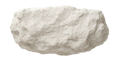 Kaolinite clay sample with a chalky white appearance and earthy texture