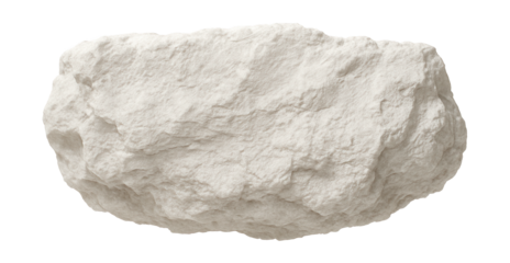 Kaolinite clay sample with a chalky white appearance and earthy texture