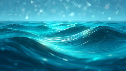 Ocean waves turquoise blue water surface seascape nature background wallpaper aesthetic