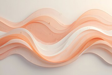 Peach and cream abstract waves background for desktop wallpaper and design projects