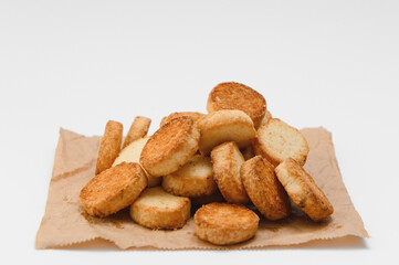 butter cookies isolated on white background