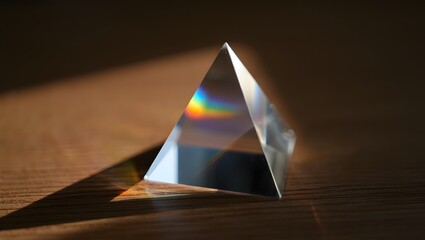 Crystal prism light refraction experiment science physics optics rainbow spectrum rays