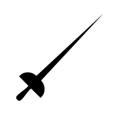 fencing sword icon vector on white background