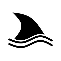 shark fin icon vector on white background
