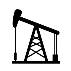 oil drilling rig vector on white background