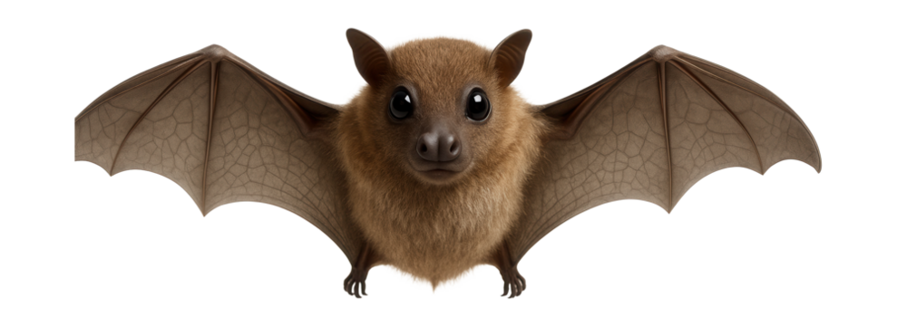 Lesser short-nosed fruit bat with a short, broad snout and large, dark eyes