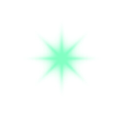 abstract glowing mint green starburst shape with soft outer glow on used in graphic art	