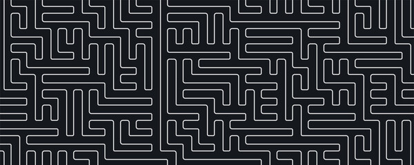 Black white abstract maze background. Labyrinth background