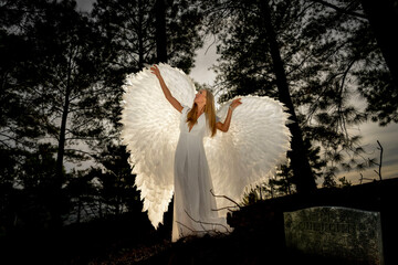Serenity in White: The Poise of an Angel