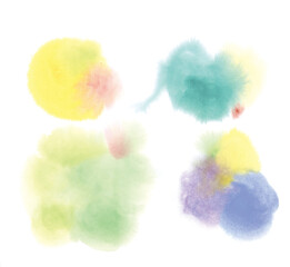 물감번짐 일러스트