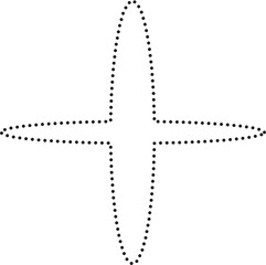 Star dot line shapes. Design elements