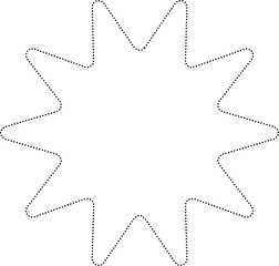 Star dot line shapes. Design elements