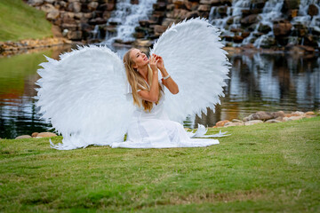 Serenity in White: The Poise of an Angel