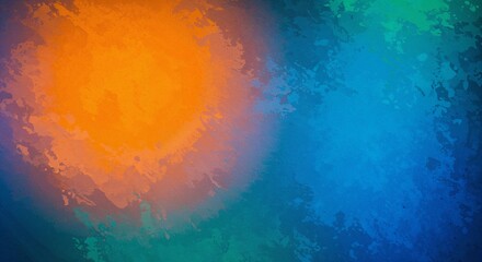 Fototapeta premium Abstract vibrant gradient background with a blend of warm orange and cool blue hues creating a dynamic and visually striking texture reminiscent of a watercolor painting