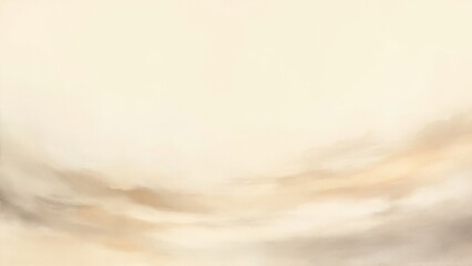 Abstract Beige Watercolor Wash. An abstract image featuring a pale beige or off-white watercolor wash on a white surface. The image is soft, blurred, and lacks sharp detail