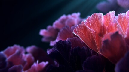 Delicate abstract flowers in vibrant hues capture a sense of calm. The soft colors create a dreamy atmosphere. Perfect for digital art or nature enthusiasts. AI