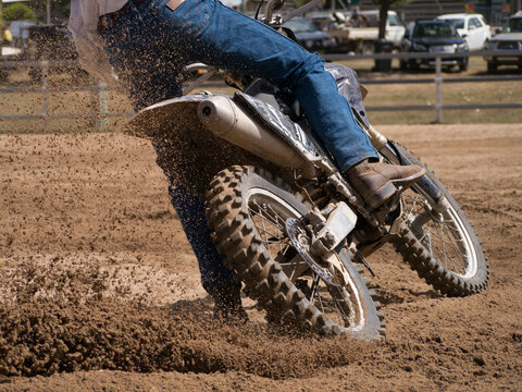 Agricultural motor bikes competing at the Walcha Show