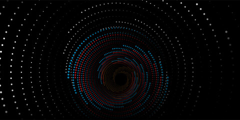 Modern abstract background. Spiral logo  icon or design element. Black dots on a white background logo wallpaper optical