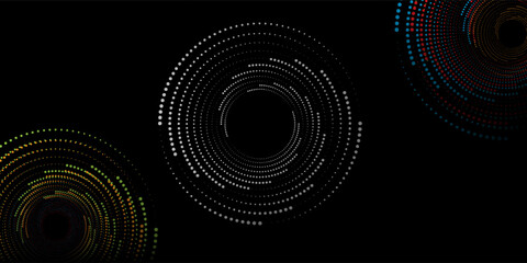 Modern abstract background. Spiral logo  icon or design element. Black dots on a white background logo wallpaper