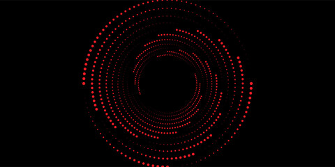 Modern abstract background. Spiral logo  icon or design element. Black dots on a white background and white dots simple