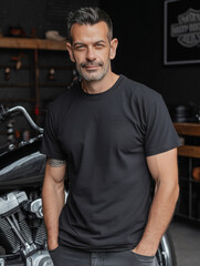 Man in clear black Unisex Jersey Short