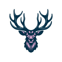 Majestic Stag Head Illustration