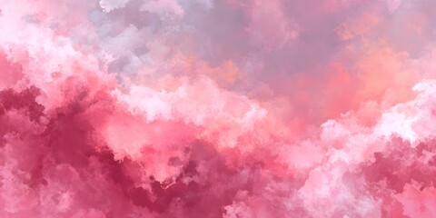 Fototapeta premium abstract soft pink watercolor background blending with a dreamy cloudy sky concept, enhanced by artistic splash design textures