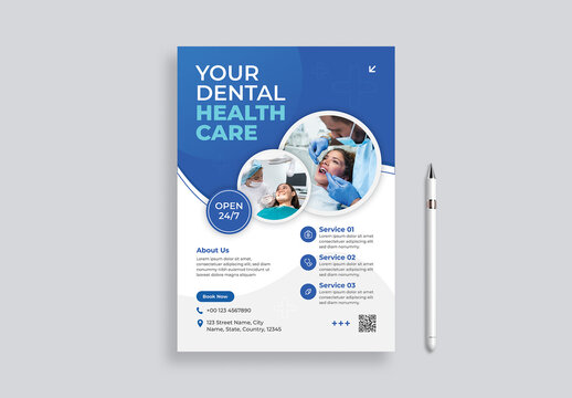 Modern Dental Health Care Flyer Template