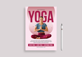 Modern Yoga Meditation & Wellness Studio Class Flyer Template