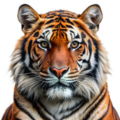 Fototapeta premium a realistic photo of Sumatran Tiger on transparent background