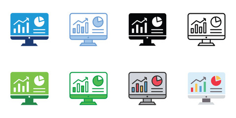 Dashboard Icons Set Vector Multiple Style Collection