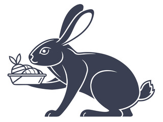 Obraz premium rabbit with a gift