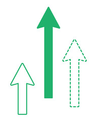 Direction Arrows Icon, Trade, Exchange, Green Arrows Set, Sign, Business, Transparent