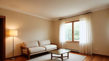 inside a mid-century modern apartment