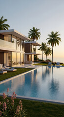 Fototapeta premium hotel swimming pool