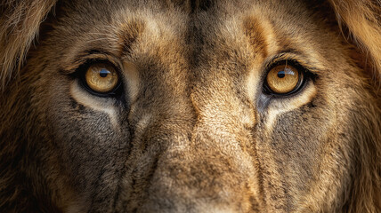 ライオンの鋭い視線を切り取る極写