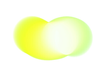 Blue orange green yellow gradient shape isolated PNG. Transparent trendy overlay on soft blurry background with smooth glowing flow for modern poster, header or design element