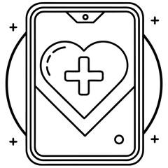 Obraz premium Healthcare Notification UI Line Art Vector