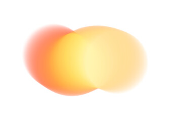 Blue orange green yellow gradient shape isolated PNG. Transparent trendy overlay on soft blurry background with smooth glowing flow for modern poster, header or design element