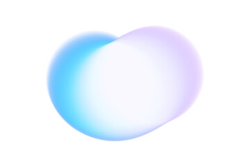 Blue orange green yellow gradient shape isolated PNG. Transparent trendy overlay on soft blurry background with smooth glowing flow for modern poster, header or design element