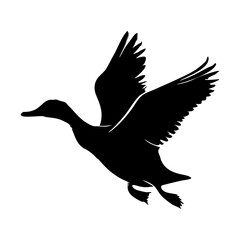 Obraz premium A Duck Silhouette Vector Illustration