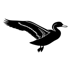 Fototapeta premium A Duck Silhouette Vector Illustration