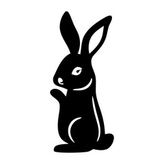 Obraz premium Rabbit Silhouette Vector illustration