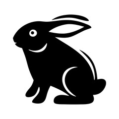 Obraz premium Rabbit Silhouette Vector illustration