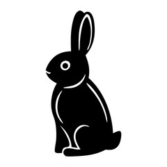 Obraz premium Rabbit Silhouette Vector illustration