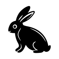 Obraz premium Rabbit Silhouette Vector illustration