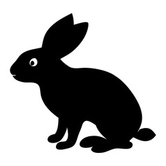 Obraz premium Rabbit Silhouette Vector illustration