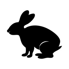 Obraz premium Rabbit Silhouette Vector illustration